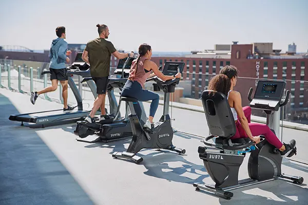 What is common commercial cardio gym equipment?