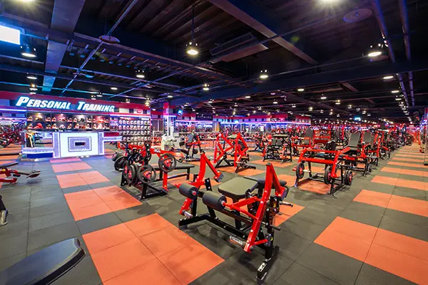 What equipment is needed for a commercial gym?